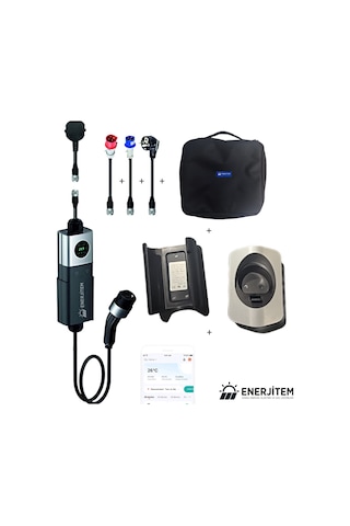 Enerjitem Ayarlı 22 Kw Elektrikli Araç Taşınabilir Şarj İstasyonu