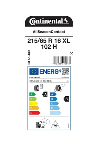 Continental 215/65R16 102H XL Allseasoncontact M+S Dört Mevsim Lastiği 2025