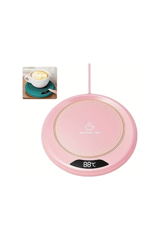 Willowhaven Pembe 3 Kademeli Sıcaklık Kontrollü Taşınabilir Usb Isıtacak Tabanı, Kahve Çay Isıtıcı