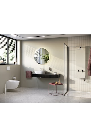 VitrA Root Round A42722 Lavabo Bataryası (Sifon Kumandalı) Krom