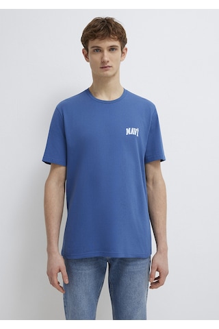 Mavi - Mavi Logo Baskılı Mavi Tişört 0611714-70719 Mavi