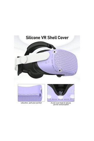 Oculus Meta Quest 2 Mor Silikon Koruyucu Kılıf