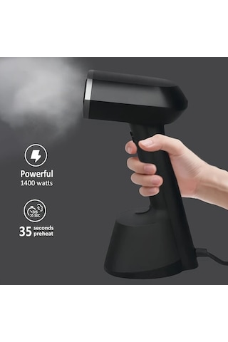 Honeybeeshop Ab Siyah Giysi Buharlayıcı Taşınabilir El Tipi Kıyafet Ütüsü 220 240v Eu Fiş 30 Saniyede Hızlı Isınma 270ml Su Haznesi Ev Seyahat