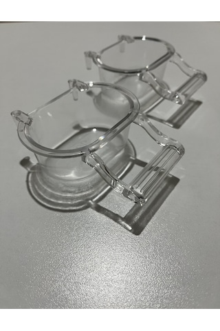 T-Pet Şeffaf Tünekli Kuş Mamalığı Kuş Kumluğu Yemliği