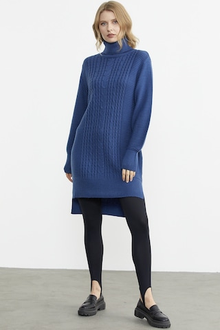 Tam Balıkçı Yaka Triko Tunik - Indigo Indigo