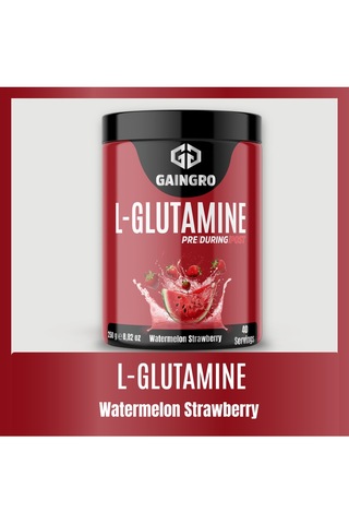 L-glutamine Karpuz - Çilek Aromalı Toparlanma Recovery Destekleyici - 250 Gr 40 Servis Çilek - Karpuz