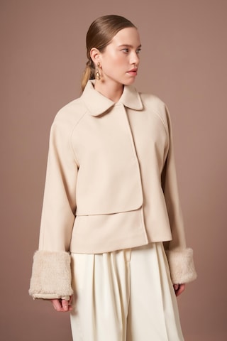 Ftz Women Kadın Kaşe Kısa Kaban Beige 31279 Beige