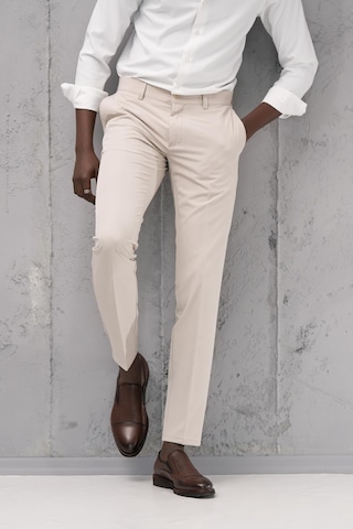 Notra Slimfit Pamuklu Full Likralı Esnek Yazlık Kumaş Pantolon Krem