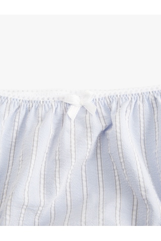 Koton Fiyonk Detaylı Çizgili Brief Külot Mavi Çizgili 5slk30139mk Mavi Çizgili Çok Renkli