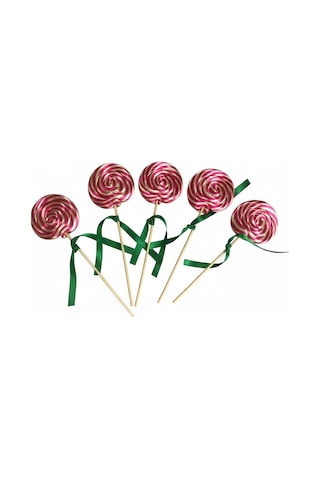 Büyük Boy Sosyete Şeker 20 Adet 30 Gr Kurdeleli Pembe Beyaz Tutti Frutti Aromalı Lolipop Çocuk
