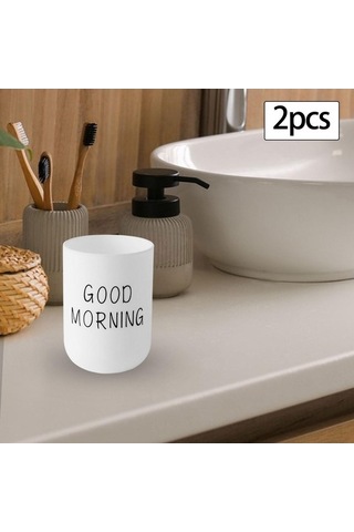 Pazly Tutucu Tezgah Tatil Suntek Fırçası Diş Beyaz Beyaz 330ml 2x Xy Beyaz