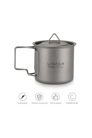 350ml Lixada Ultralight Titanyum Bardak Açık Taşınabilir 300ml/350ml/420ml/550ml/650ml Kamp Piknik Su Bardağı Çok Renkli