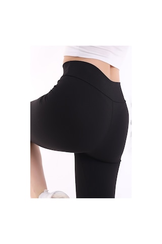 Self Clothing Kadın Siyah Yüksek Bel Fitilli Dayanıklı Örme Kumaş Toparlayıcı K