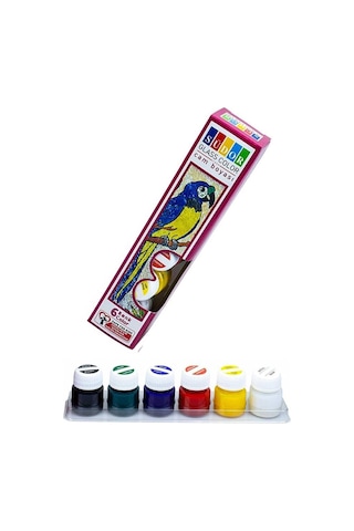 Südor Cam Boyası 6 Renk 15 Ml 1 Paket Cam Vitray Boyası Vitray Boya Seti 6 Lı Çok Renkli
