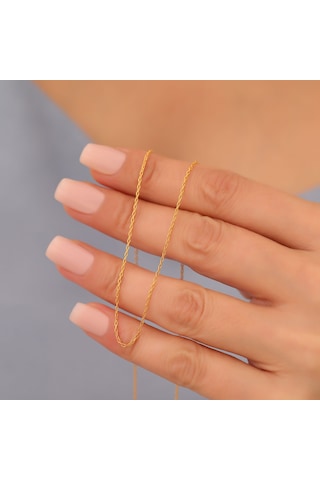 925 Ayar Gümüş 30 Forse Hayalet Kolye Zinciri - C00100 Altın