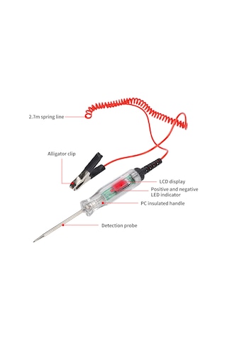 Samdoo Lcd Gösterge Işıklı 3-120v Otomotiv Devre Test Cihazı, Taşınabilir Elektrik Test Kalemi
