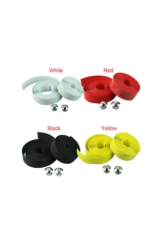 Yol Bisikleti Gidon Bandı Sargısı 6 Farklı Renk Seçenekli Siyah - Kırmızı - Beyaz