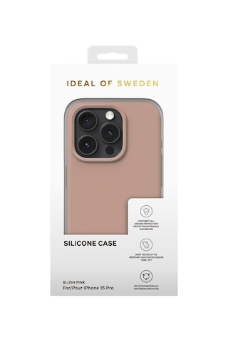 Silicone Case Apple Uyumlu iPhone 15 Pro Blush Pink Pembe