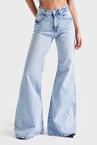 it's basic Kadın Kot Rengi 4s5-3 Mry Flare Fit Bol Paça %100 Koton İç Boy 83cm Denim Jean Mavi