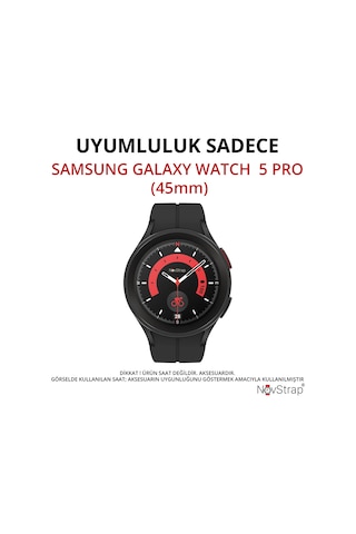 Novstrap Samsung Galaxy Watch 5 Pro 45mm İle Uyumlu Ekran Koruyucu 9h Temperli Cam Uygulama Aparatlı