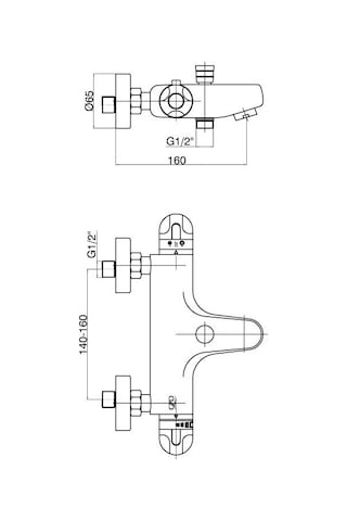 Gpd TBB01 Termostatik Banyo Bataryası Krom
