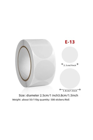Moveevo Dairesel Boş Etiketler, Elle Sınıflandırma Ve Kapama İçin 500 Adet Sticker Roll 500 Adet