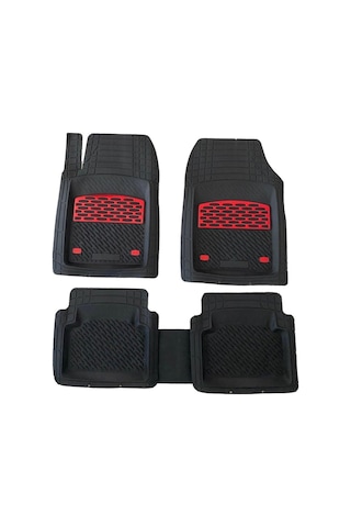 Ford Focus 1 Sedan 1998-2004 Krom Kırmızı Lüx 4d Havuzlu Oto Paspas Takımı