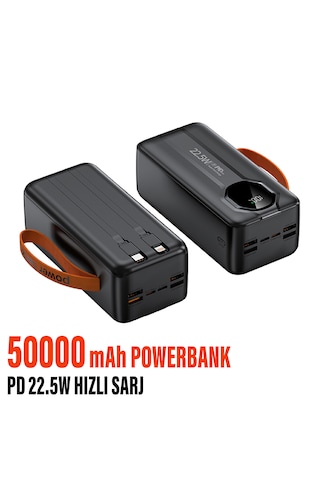 50.000 Mah Hızlı Şarj Pd 22.5w Taşıma Askılı Powerbank