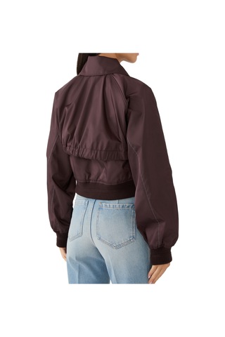 Victoria Beckham Zamansız Şıklık Harrington Bomber Ceket Kahverengi