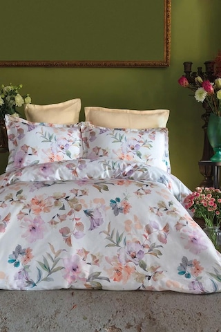 İssimo Dione 300 Tc Dijital Saten Nevresim Takımı Çift Kişilik-2123 Çok Renkli