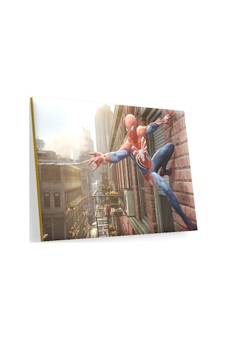 Cakasepetim Spider Man Duvardan Ağ Atıyor Ahşap Mdf Tablo