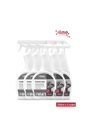 Lime Cleaner Pureflow Armatür Banyo Temizleyici Kireç ve Leke Sökücü 5 x 750 ML