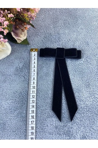 Siyah Kadın Broş Yaka Aksesuarı Yaka Kurdelesi Kıyafet Aksesuarı Yaka Broşu Siyah Çok Renkli