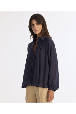 Yargıcı Regular Gömlek Yaka Uzun Kol Gömlek 25kkgm6043x 004 Lacivert