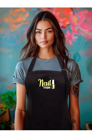 Vau Fartuk Manikür Ustası Önlüğü 174179621 Siyah