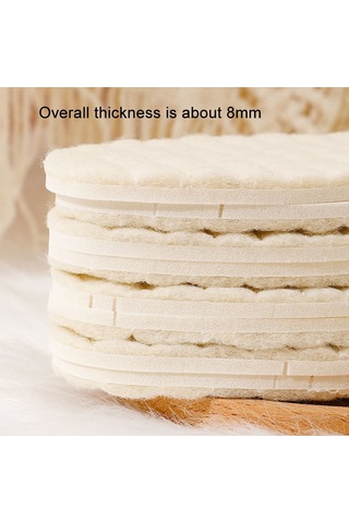 Sones 1 Çift Yün Kış Yumuşak Koku Önleyici Lateks Sıcak Kalın Dolgulu Yüksek Elastik Şok Emici Tabanlık, Beden: 38-39 Bej