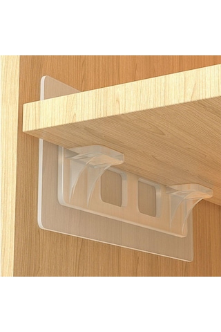 Periboia 4 Adet Raf Destek Aparatı Dolap İçi Raflar İçin 4&amp Çok Renkli