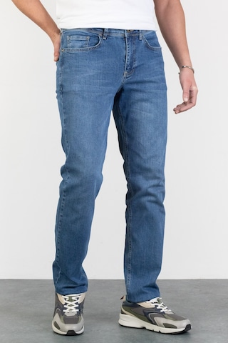 HLT Jeans Erkek Açık Mavi Yıkamalı Regular Fit Likralı Jean Kot Pantolon Danıel