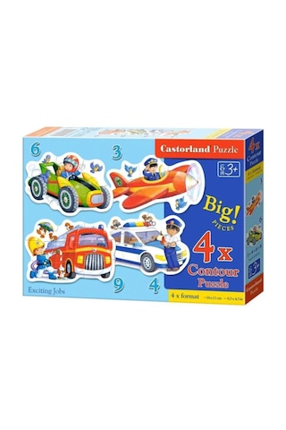 Castorland Puzzle 3+4+6+9 Parça Meslekler Çocuk Çocuk Puzzle