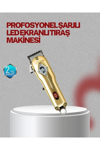 Type-c Şarjlı Lcd Ekranlı Profesyonel Saç Sakal Tıraş Makinesi 1 - 2 Saat