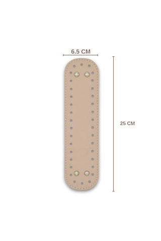 Sensy Çanta Tabanı Mini Suni Deri 6.5cmx25cm Açık Vizon