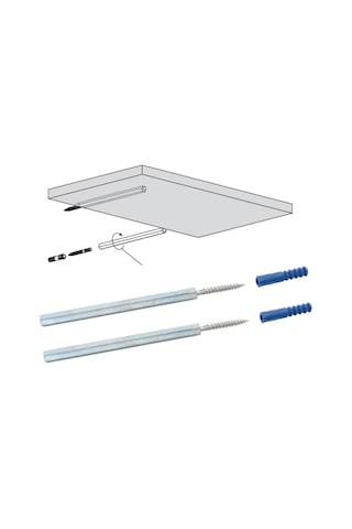 Metal Gizli Raf Tutucu Dekoratif Duvar Bağlantısı 1çift -14cm Gri