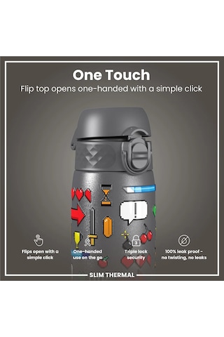 Ion8 - İnce Su Termosu - Oyuncu - 500 Ml - Sızdırmaz Çok Renkli