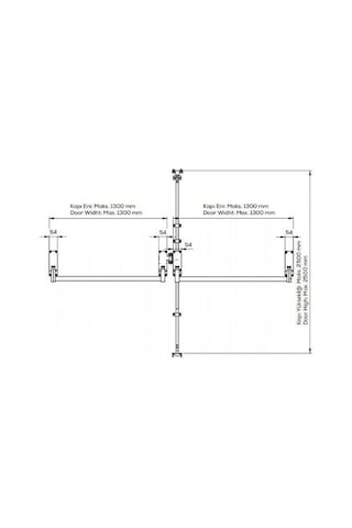 Kale Çift Kanat İçin Panik Bar Yangın Çıkış Kapısı Kilidi
