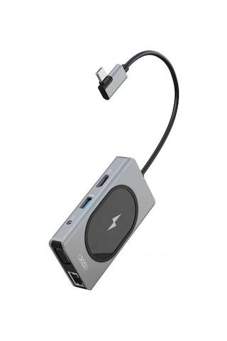 Type-c 9'u 1 Arada Hdmı, Ethernet Ve 15w Kablosuz Şarj Destekli Çok Fonksiyonlu Çoklayıcı Hub