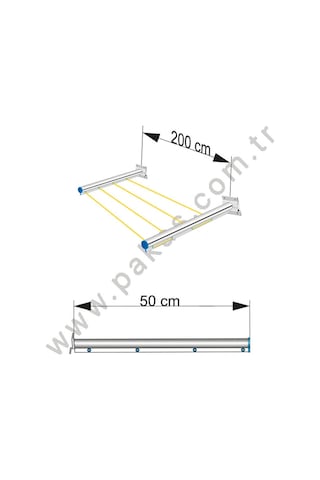 Pakas Balkon Çamaşır Kurutma Askısı Kurutmalık Duvara Monte Gümüş