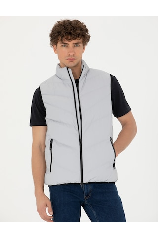 Pierre Cardin Erkek Açık Gri Mont Yelek 50273116-Vr001 Açık Gri