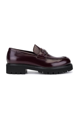 Valentino Erkek Hakiki Deri Bordo Loafer Ayakkabı 667 20922 Erk Ayk Y25 Bordeaux Bordo