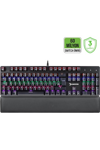 Gamepower Ogre Rainbow 60M Red Switch Türkçe Q Mekanik Gaming Klavye