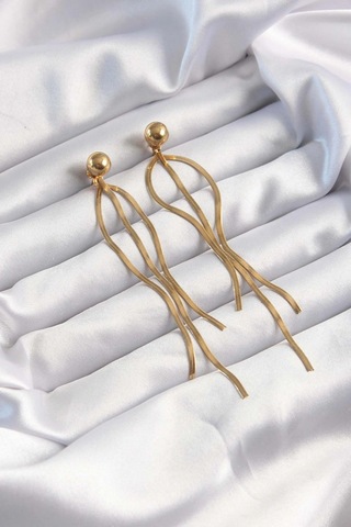 316l Çelik Altın Renk İtalyan Model Topçuk Küpe - Tj-bkp9491 çok renkli